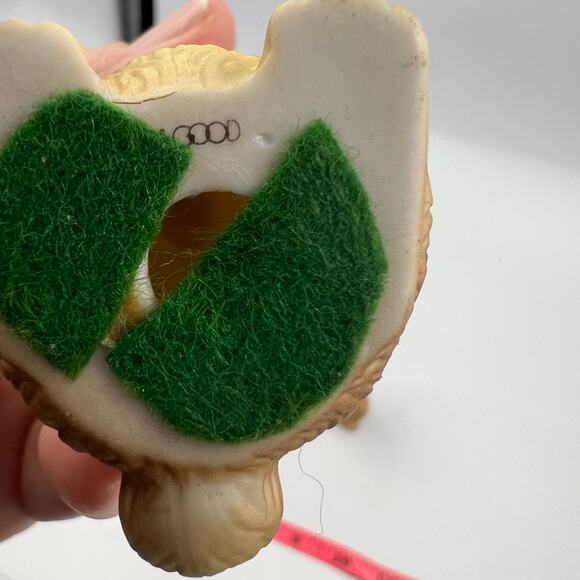 Vintage Josef Originals 2 Ceramic Bunny Rabbits Yellow Rose Bent Ears Figurines - Picture 3 of 8